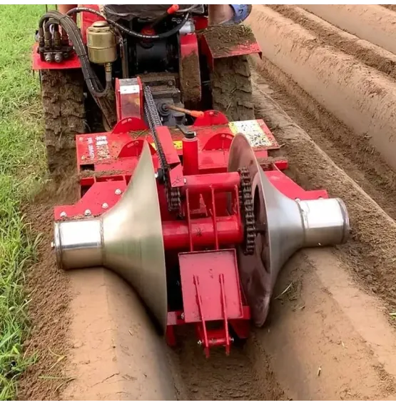 Strawberry furrow and ridge machine